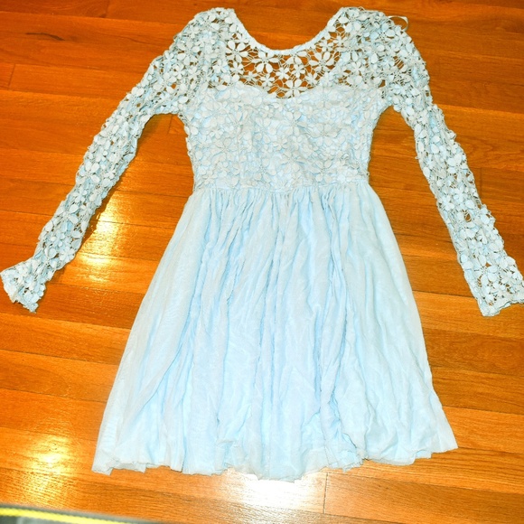 Xenia Boutique Dresses & Skirts - Blue Crochet Dress- from Xenia Boutique